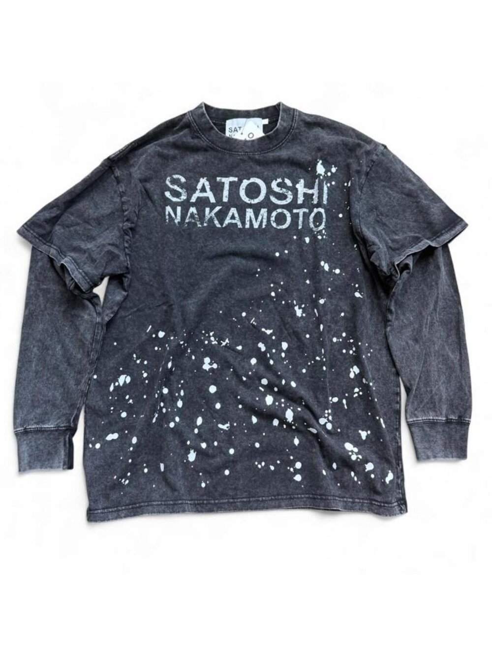 Men's Grey and Black T-shirt
